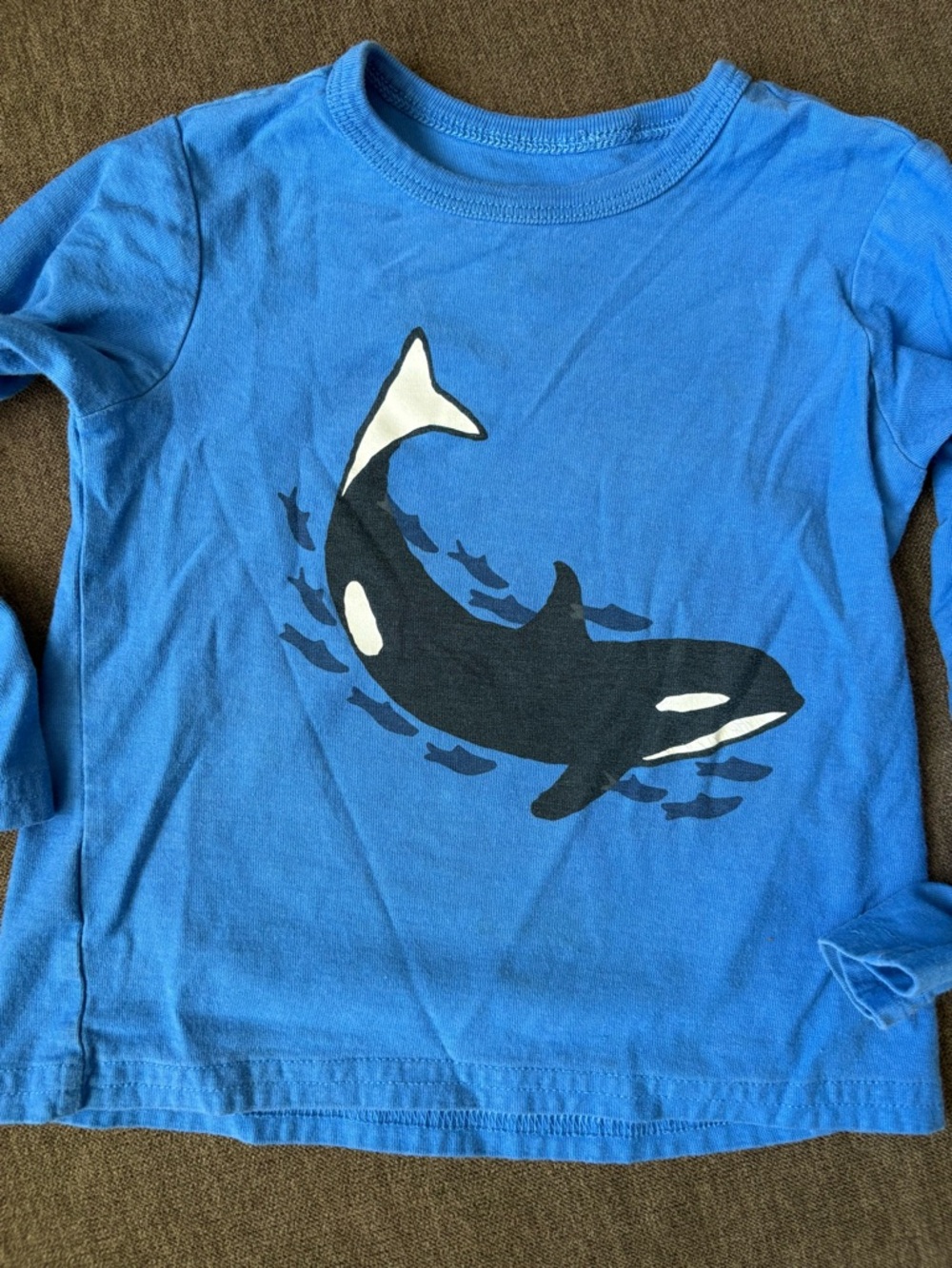 Tea Collection Blue Long-Sleeve Tee with Orca Graphic